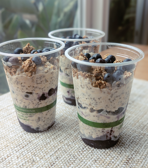 Breakfast: Lemon Blueberry Poppy Protein Oats (Vegan)